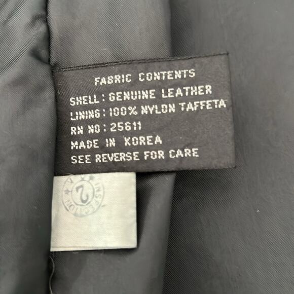 Vintage 80’s Avanti Black Leather Duster Trench Coat Copper Embossed Suede - Picture 9 of 16